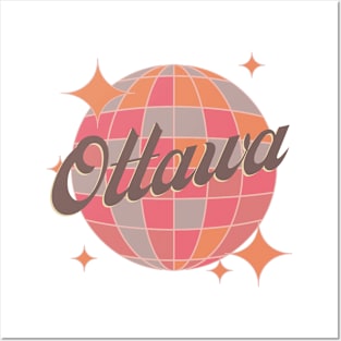 Ottawa City Canada Retro Vintage Design Posters and Art